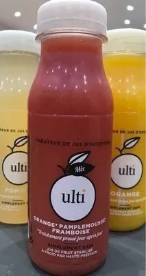 Jus orange pamplemousse framboise