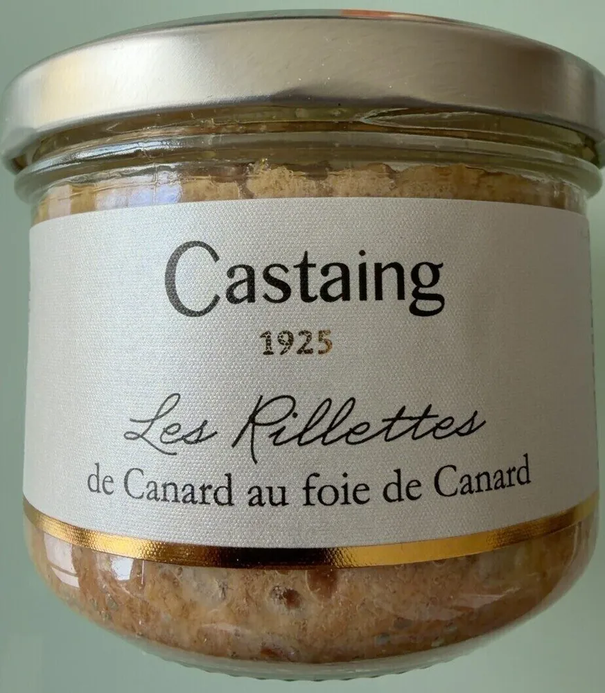 Les rillettes de canard au foie de canard