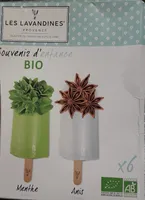 Glace à L'eau arôme naturel cola anis menthe