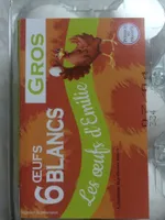 6 Oeufs Blancs Gros,
