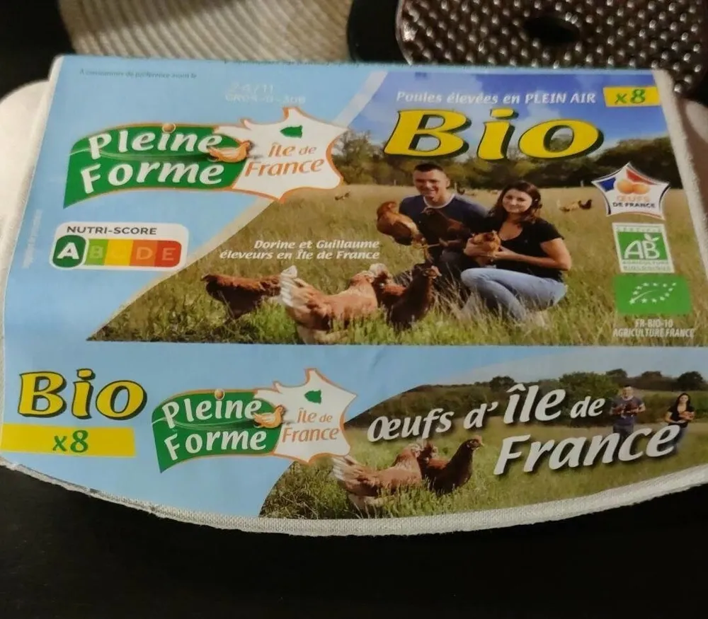 Poules élevées en pleine air bio