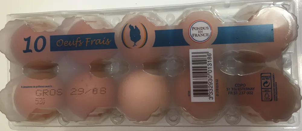 10 oeufs frais