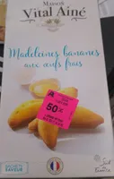 Madeleines bananes aux oeufs frais