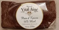 Pain d'épices 50% Miel Fabrication Artisanale