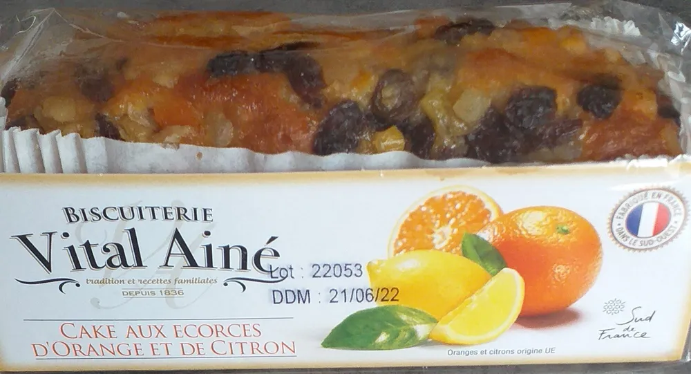 Cake écorces orange/citron Vital Aîné