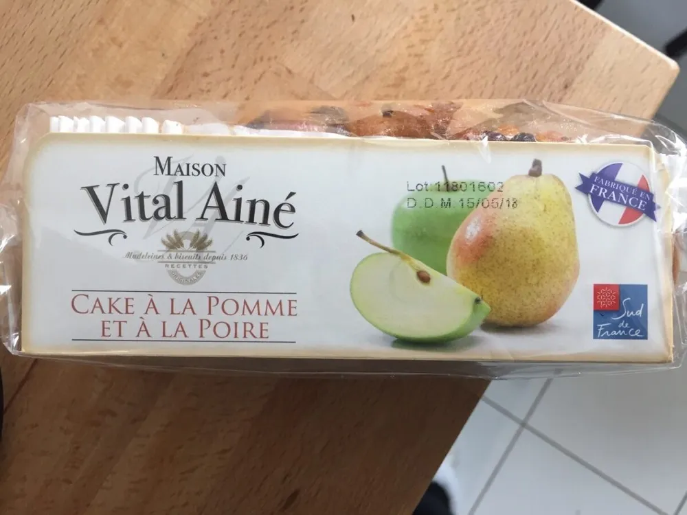 Cake pomme poire Vital Aîné