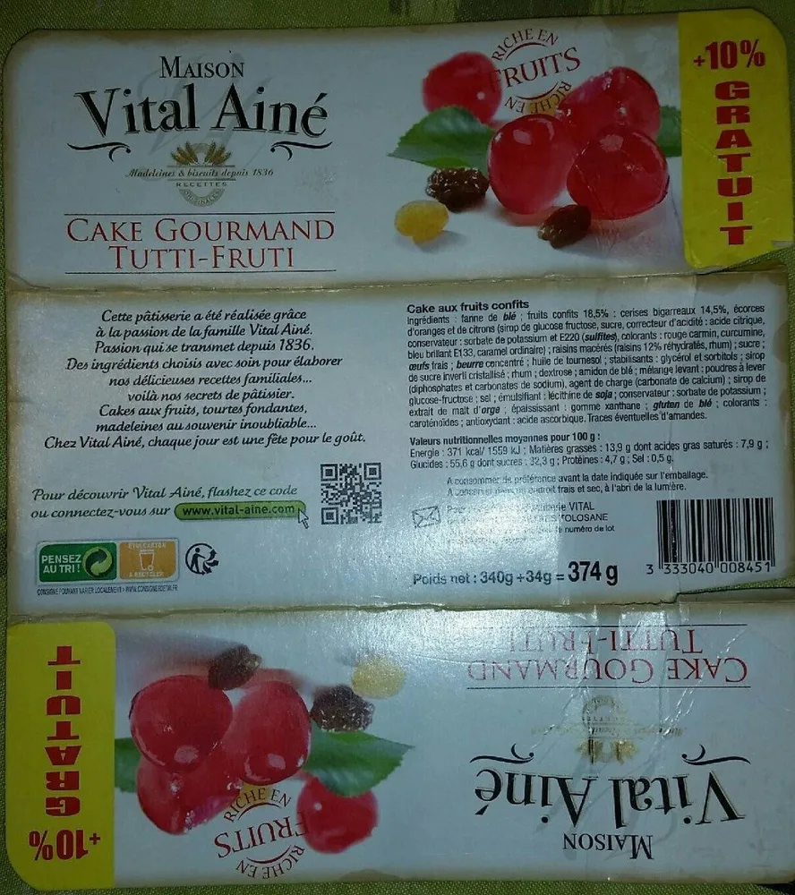 Cake Gourmand Tutti-Fruti