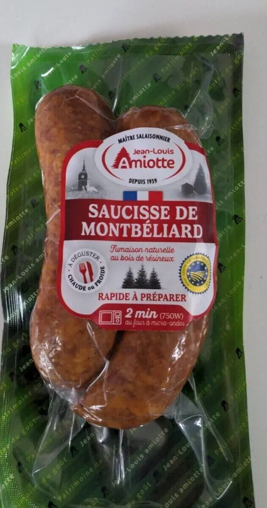 Saucisse de Montbéliard cuite