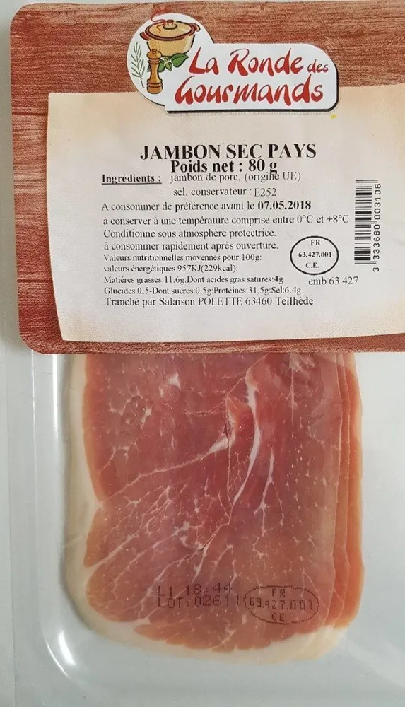 Jambon sec pays