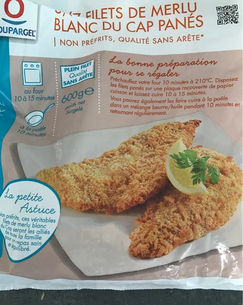 Filets de merlu blanc du cap panés