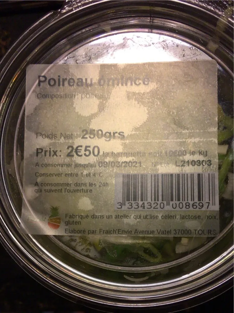 Poireau émincé