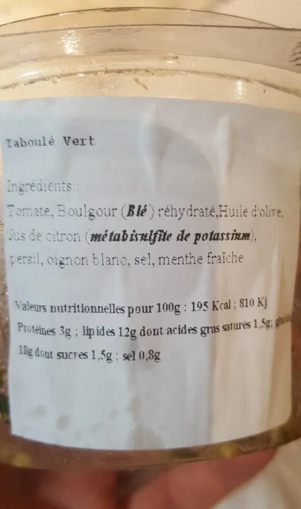 Taboulé vert