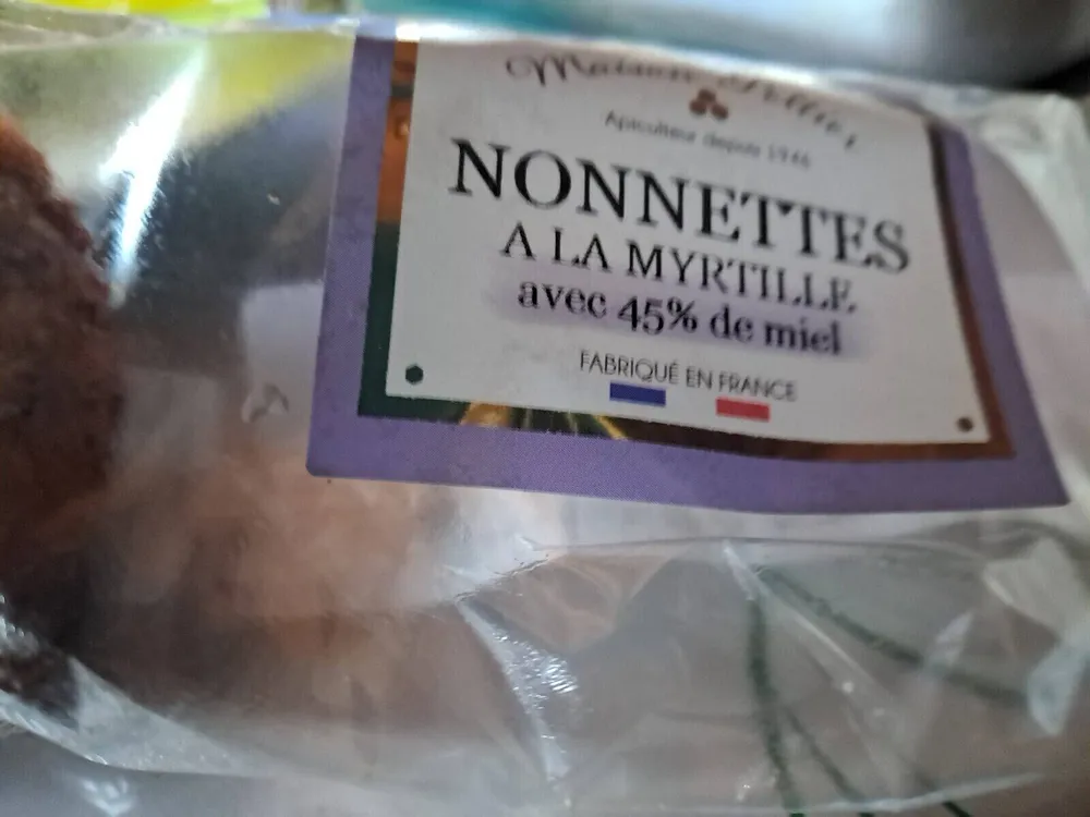 Nonnette miel et fourrées myrtille