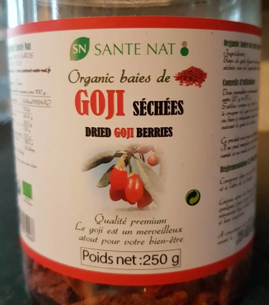 Organic baies de goji séchées