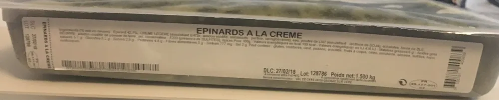 Epinards a la creme
