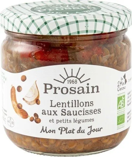 Lentillons saucisses cuisinés aux petits légumes