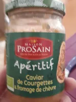 Caviar de courgettes et fromage de chèvre