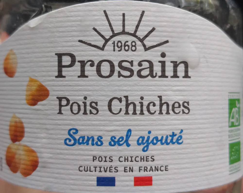Pois chiches sans sel ajouté