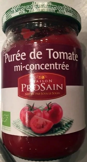Purée De Tomate Mi Concentrée à15%