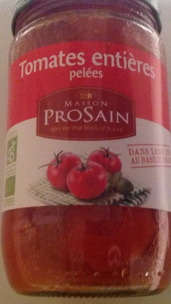 Tomates entières pelées