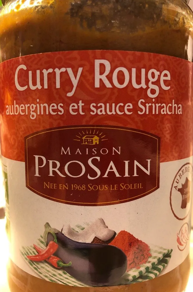 Curry rouge aubergines et sauce Sriracha