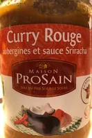 Curry rouge aubergines et sauce Sriracha