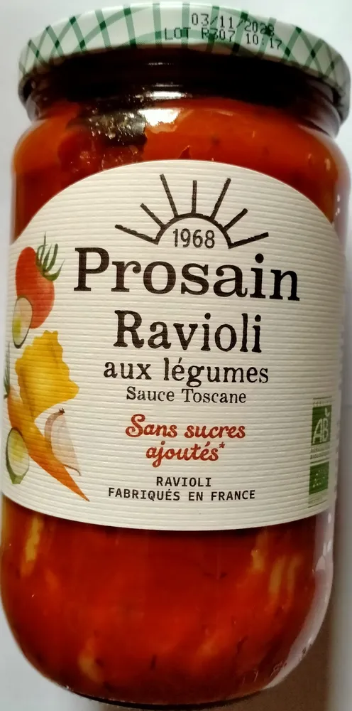 Ravioli aux légumes sauce toscane