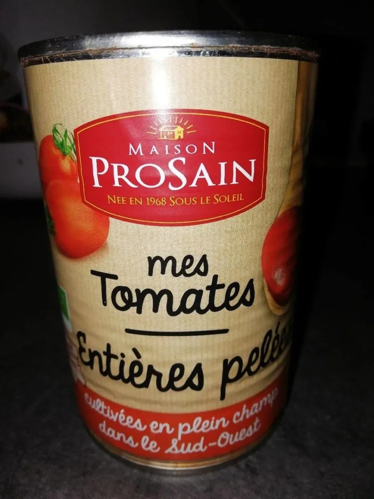 Tomates entières pelées