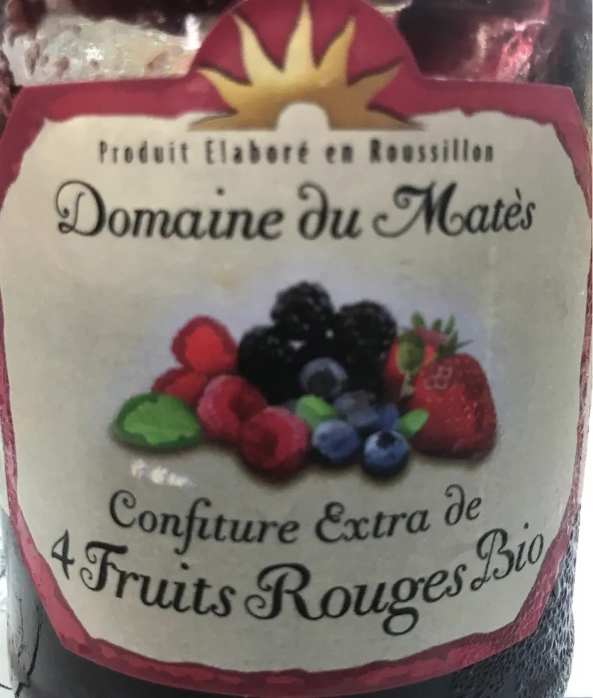 Confiture Extra de 4 fruits rouges Bio