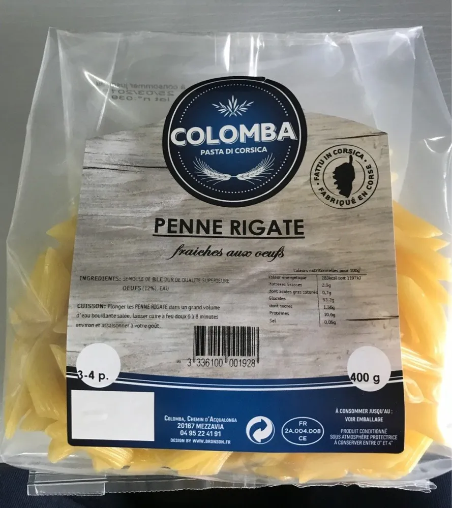 Penne rigate fraiches aux oeufs