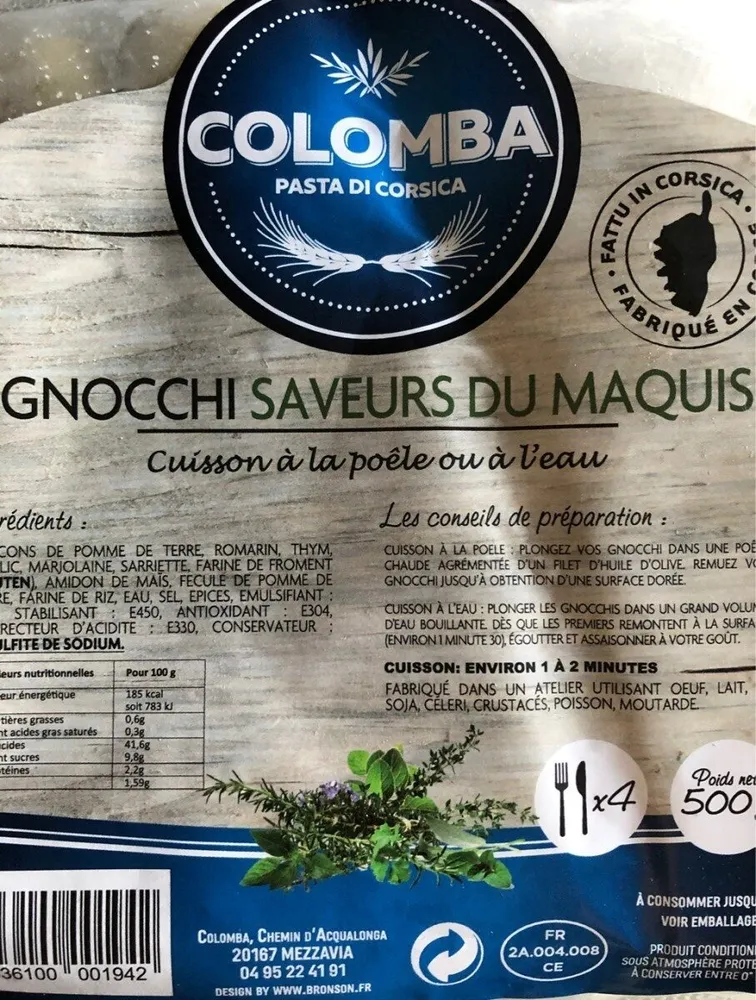 Gnocchi saveurs du maquis