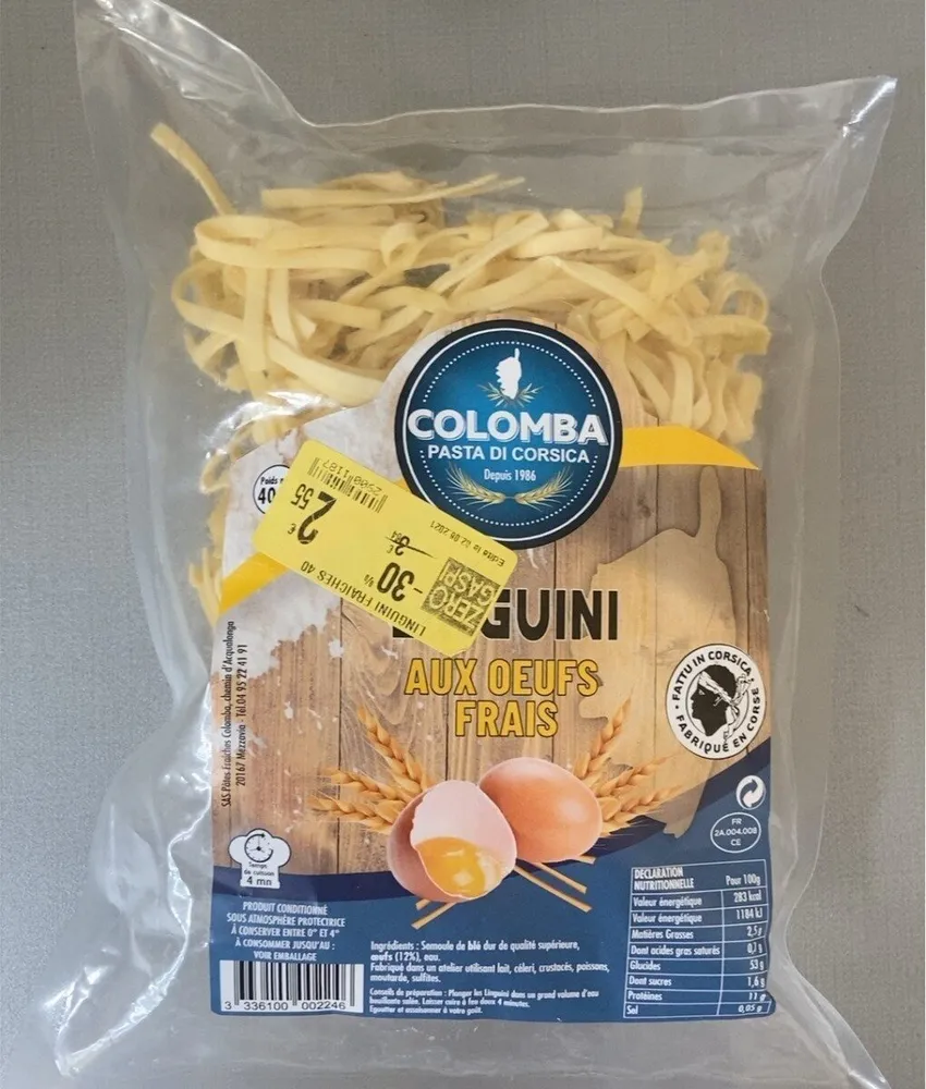 Linguini aux oeufs frais