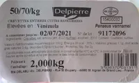 Crevettes entières cuites réfrigérées