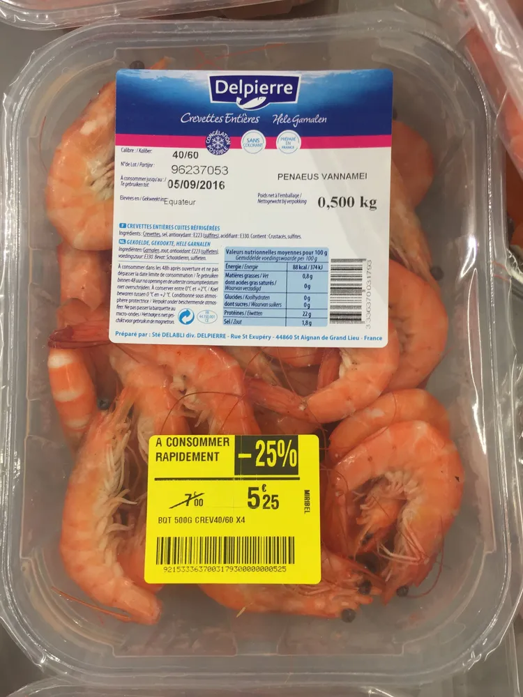crevettes entières