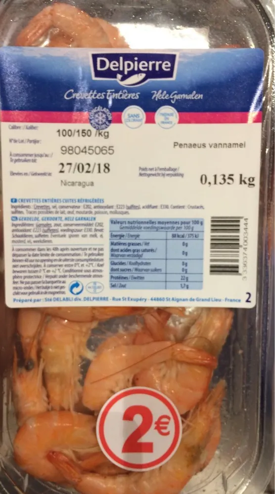 Crevettes entières