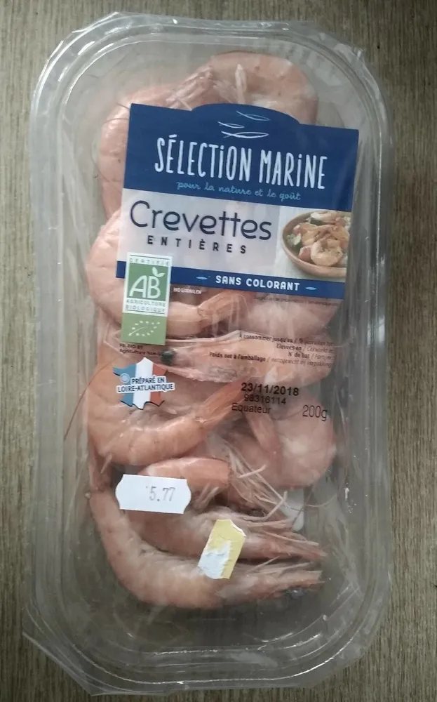 Crevettes entières