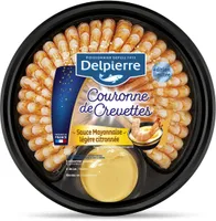 Couronne de crevettes sauce mayonnaise légère citronnée