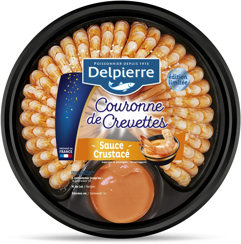 Couronne de crevettes sauce crustacés