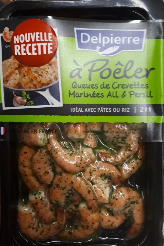 Queues de crevettes marinées ail & persil