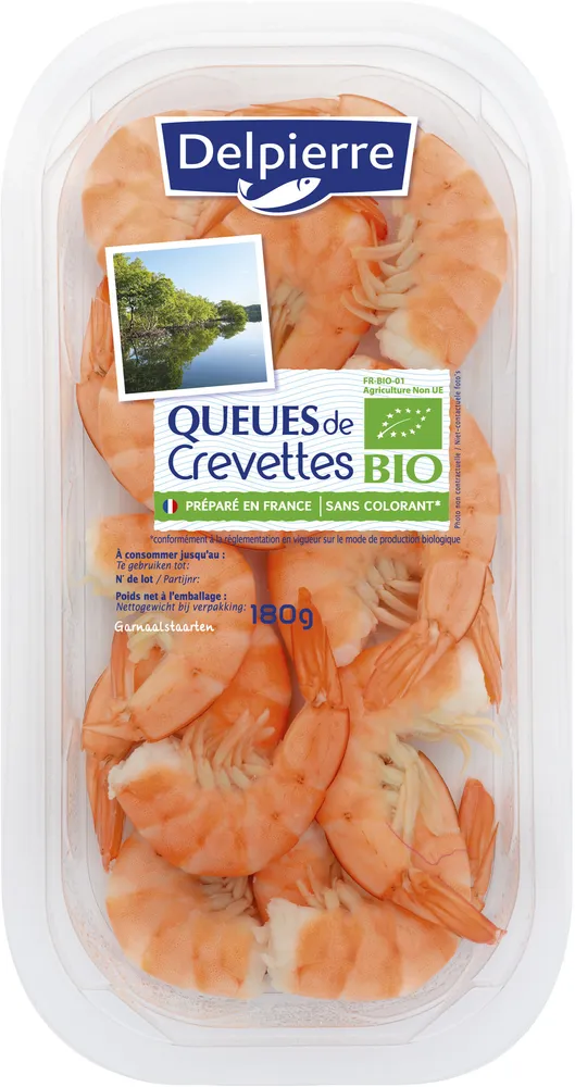 Queues de crevettes bio