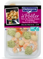 À Poêler Noix de Saint Jacques & Crevettes Beurre Ail et Persil
