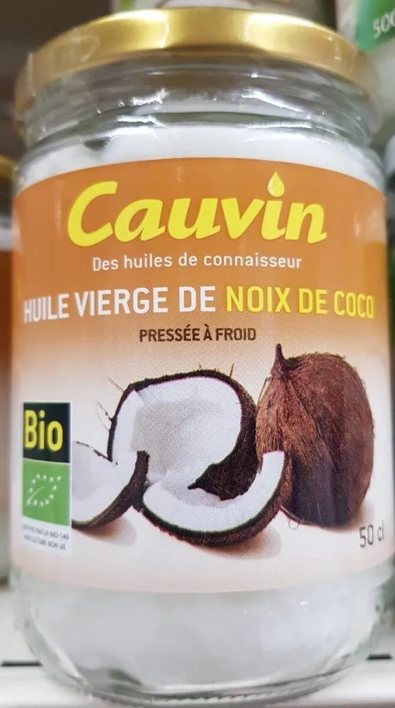 Huile vierge de noix de coco.