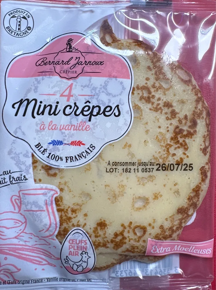 4 mini crêpes à la vanille
