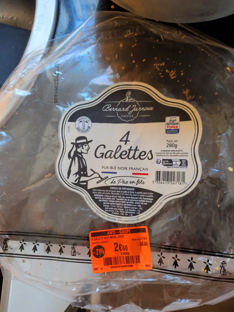 4 Galettes pur blé noir français