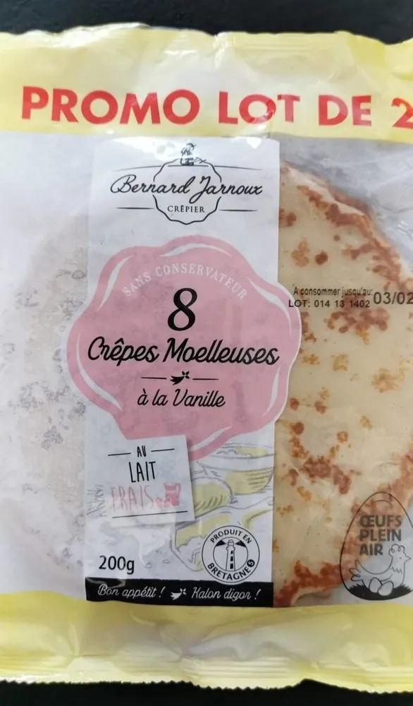 Crêpes moelleuses à la vanille