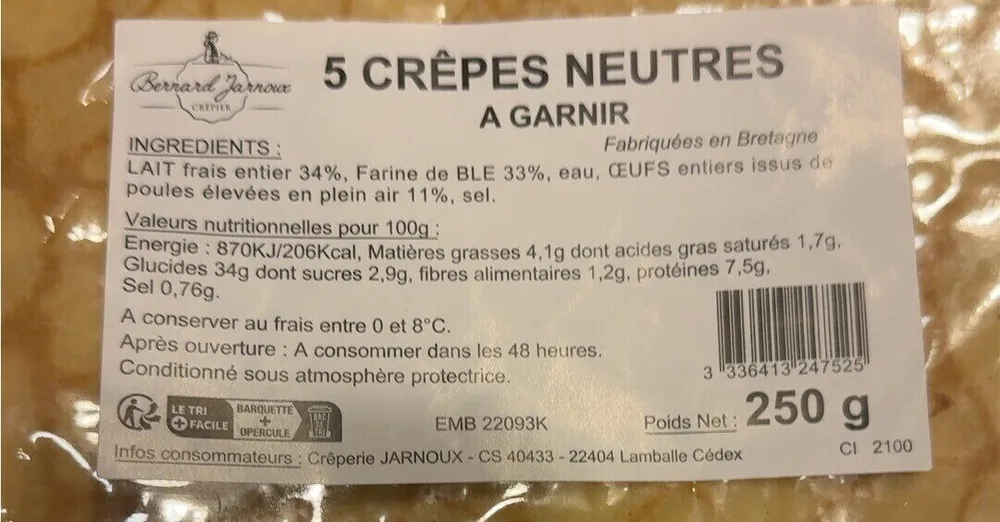 Crêpe neutre