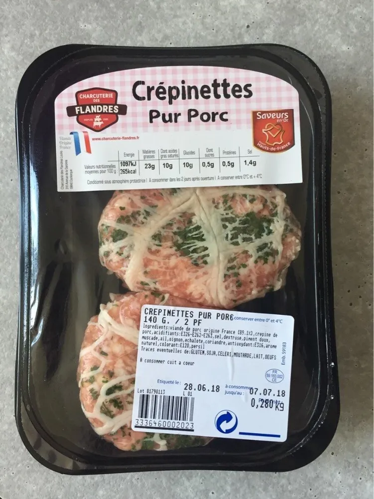 Crépinettes  pur porc