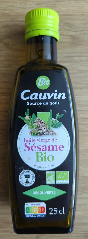 CAUVIN - Huile vierge de sésame grillé BIO