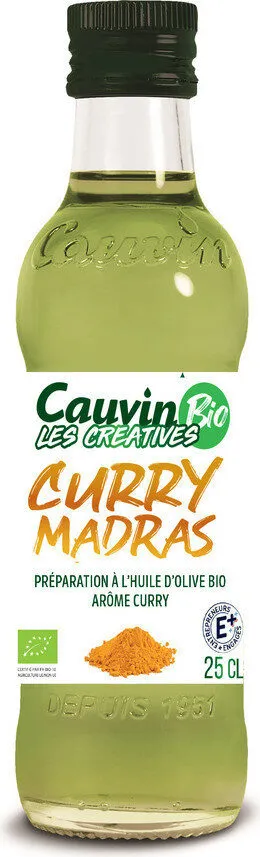 CAUVIN - HUILE D OLIVE BIO AROME CURRY