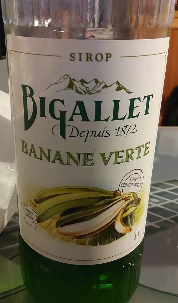 Sirop Banane Verte